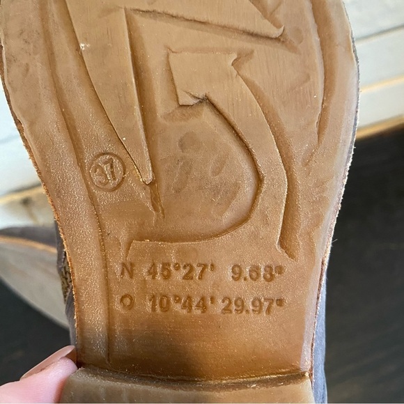 Free People AS 98 Felix Flat Gray Leather Ankle Boot Size 37 Boho - Picture 6 of 8